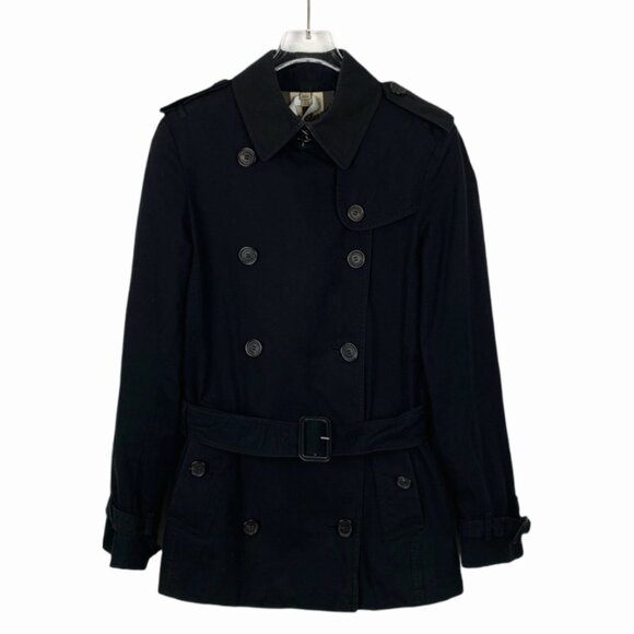 Burberry Black Double-Breasted Trench Coat